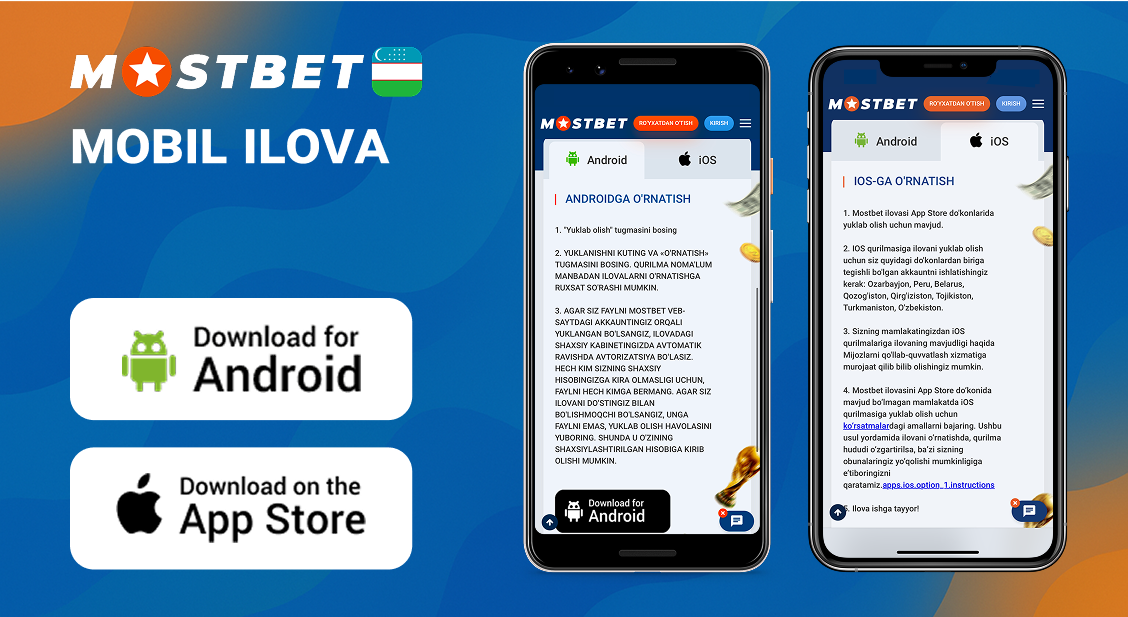Mostbet mobil ilovasi Android va iOS foydalanuvchilari uchun